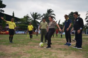 Kapolda Jambi Buka Turnamen Sepak Bola Mini Danrem Cup 2019