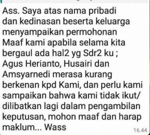 Screenshot Pesan WhatsApp Dianto Ke Pejabat yang Nonjob Beredar, Ini Katanya