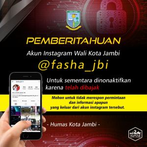 Akun Instagram Walikota Jambi Dibajak