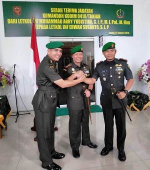 Pimpin Sertijab Dandim 0419/Tanjab, Ini Pesan Danrem 042/Gapu