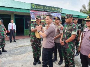 Perkuat Sinergitas TNI-POLRI, Kapolda Jambi Kunjungi Koramil Tungkal Ilir