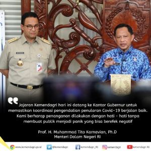 Mendagri Tegaskan Lockdown Otoritas Pemerintah Pusat
