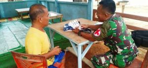 Pantau Kesehatan Anggota dan Warga, Tim Kesehatan Satgas TMMD Bute Cek Kesehatan di Lapangan