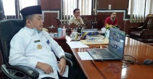 Laporan Teleconference Bupati ke Gubernur Jambi, Al Haris: Pencegahan Covid-19 Telah Maksimal