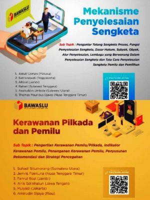 Pelatihan Daring Bawaslu RI, 2 Pimpinan Bawaslu Jambi Jadi Pemateri