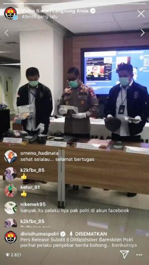 Divisi Humas Polri Terapkan Press Conference Live Cegah Penyebaran Virus Covid-19