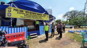 Operasi Ketupat Siginjai 2020, Wadirlantas Polda Jambi Tinjau Pos Pam di Perbatasan