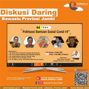 Bawaslu Jambi Buat Diskusi Bersama Bawaslu RI Mengenai Politisasi Dana Bansos