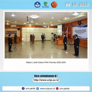Rektor Lantik Dekan FKIK Periode 2020-2024