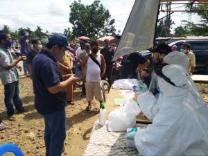 Dua Pedagan Pasar di Tanjabtim Positif Rapid Test