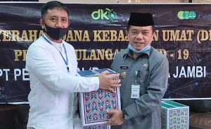 Bupati Merangin Terima Bantuan Dampak Covid-19, Kali ini 100 Paket Sembako dari Pegadaian