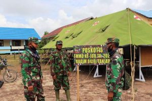 Pastikan Persiapan Pelaksanaan TMMD, Dandim Tanjab Tinjau Pos Kotis