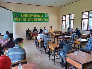  Satgas TMMD Bersama Puskesmas Air Hitam Edukasi Masyarakat Cegah Penyebaran Covid-19