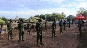 Dansatgas Ingatkan Anggota TMMD Kodim Tanjab untuk Jaga Kesehatan