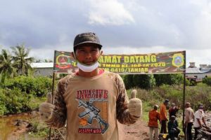 Masyarakat Labuhan Pering Puji Program TMMD Kodim Tanjab di Labuhan Pering