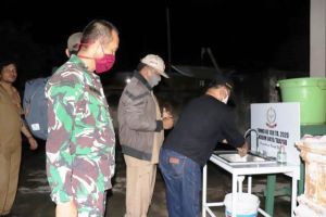Budayakan Cuci Tangan, Satgas TMMD Kodim 0419/Tanjab Siapkan Wastafel di Posko