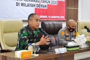 Dandim 0716/Demak Hadiri Rakor Pengamanan Dan Pengendalian Karhutla Tahun 2020 di Wilayah Demak