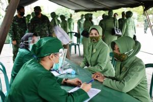 Sambut Hari Kemerdekaan RI Ke- 75, Persit KCK Jambi Gelar IVA Test Gratis