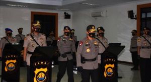 Dengan Protokol Kesehatan, Kapolda Jambi Pimpin Sertijab 6 Pejabat yang Dirotasi