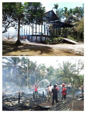 Mendahara Ulu Kembali Membara, Satu Unit Rumah Rata Dengan Tanah Akibat Si Jago Merah