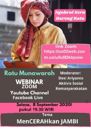 Yuk Ngobrol Seru Bersama Ratu Munawaroh Lewat Webinar, Ini Jadwalnya