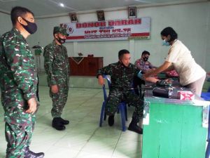 Peringati HUT TNI ke-75 Kodim 0420/Sarko Gelar Donor Darah