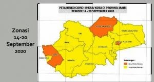 Tiga Wilayah Ini Masuk Zona Orange Risiko Penyebaran Covid-19