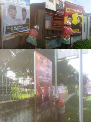 Alat Peraga Kandidat Pilgub Dieksekusi KPU Bawaslu