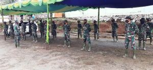 Tetap Semangat, 55 Satgas TMMD Ke -109 Apel Pagi Sebelum Menuju Sasaran