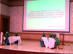 Hari Batik Nasional, Persit KCK Koorcab Rem 042 Gelar Lomba Membatik Secara Virtual