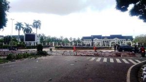 Setelah Aksi, Fasilitas Di Gedung DPRD Provinsi Jambi Rusak