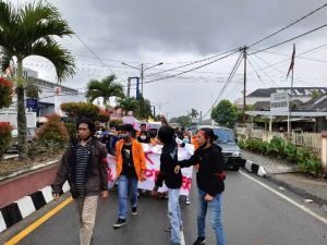 Aksi di DPRD Kerinci, HIMSAK Tegas Menolak UU Cipta Kerja