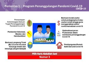 Ini Program Prioritas Haris-Sani Dalam Menanggulangi Covid-19