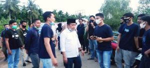 Sambutan Luar Biasa Milenial Nipah Panjang, Haris Disambut Pawai Kendaraan