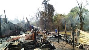 Tempat Penampungan BBM dan Gudang Rotan di Kenali Asam Bawah Dilalap Si Jago Merah