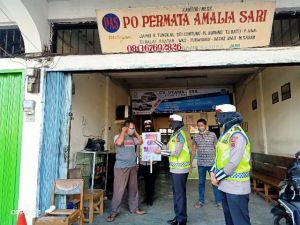 Petugas Operasi Zebra Polda Jambi Datangi PO Travel: Patuhi Protokol Kesehatan