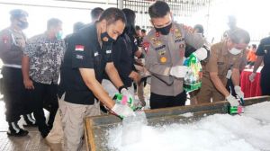 Polda Jambi Musnahkan BB Sabu 44 Kg dengan 4.946 Butir Ekstasi
