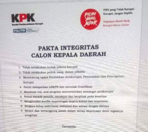 KPK Kumpulkan Cakada di Provinsi Jambi Gelar Penandatanganan Pakta Integritas