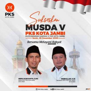 Musda PKS Kota Jambi, Hamzah: Momentum Untuk Siapkan Kader Maju di PIlwako Jambi