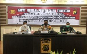 Pengeboran Minyak Pertamina di Sungai Gelam Tuai polemik dan Berujung Dimediasi Kapolres Muaro Jambi