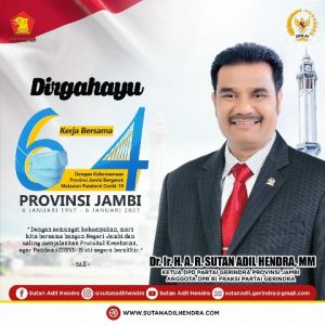 Harapan dan Doa SAH Saat HUT Ke 64 Provinsi Jambi