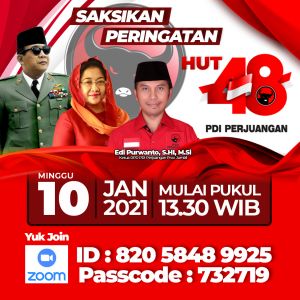 Peringati HUT PDIP ke-48, PDIP Tanam Pohon Di Pinggir Sungai Batanghari dan Bagikan 576 Tumpeng