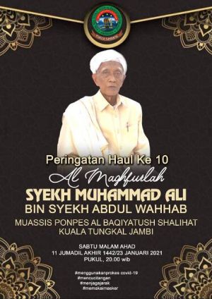 Pandemi, Peringatan Haul Ulama Besar Tungkal Syekh M Ali Digelar Virtual