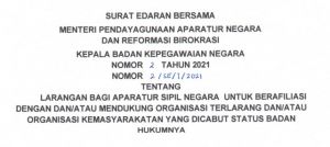Menteri PANRB-Kepala BKN Keluarkan SE Larang ASN Terlibat Organisasi Terlarang Termasuk FPI dan HTI