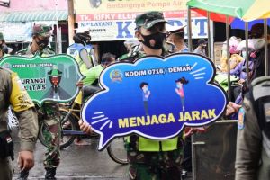 Aksi Gabungan TNI,Polri Dan Satpol PP Sosialisasikan Protokol Kesehatan