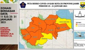 Bertambah 60 Orang Pasien Covid-19, Berikut Peta Resiko Penyebaran Covid-19