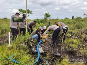 Antisipasi Karhutla, Kapolres Muaro Jambi Cek Ketersedian Air Sumur Bor di Tahura