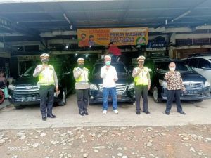 Loket Tangguh Program Ditlantas Polda Jambi, Sosialisasikan Prokes Covid-19