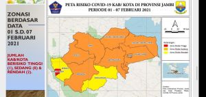 Bertambah 45 Orang Kasus Covid-19 Provinsi Jambi, Sungai Penuh Zona Merah
