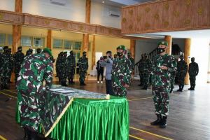 Danrem 042/Gapu PImpin Penyerahan Jabatan Kasrem dan Sertijab Dandim 0416/Bute